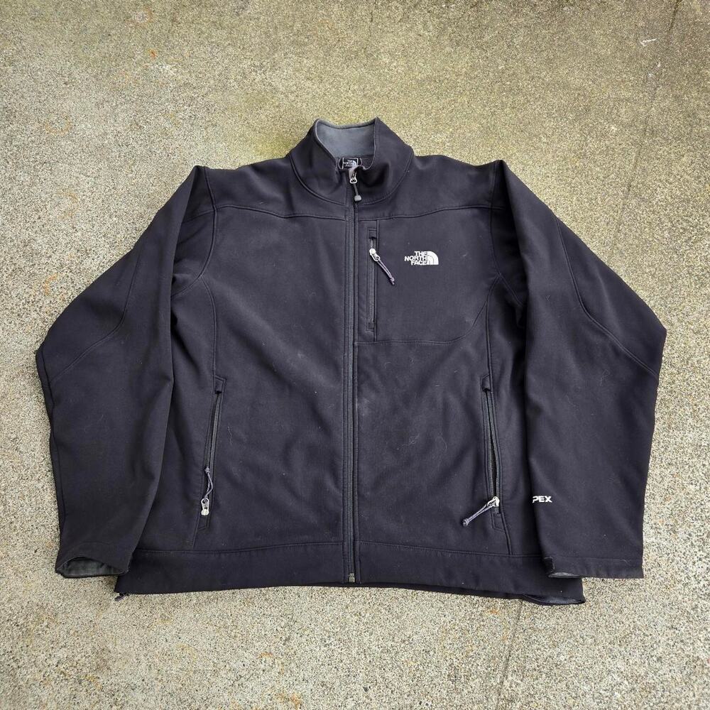 Vtg Y2k THE NORTH FACE Apex Mountain Logo Plain Gorp Tech Zip Up Shell Jacket XL